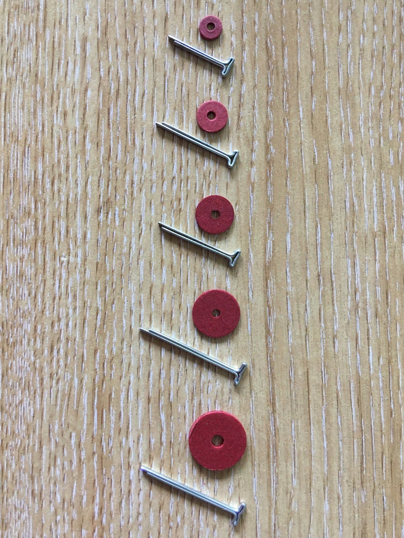 Cotter pin joints for mohair teddy bears and dolls T-head Sizes 6mm, 8mm, 10mm, 12mm & 15mm 1/4 5/7 Quality British 5, 25 or 50 Packs image 2