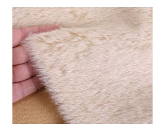 Teddy Bear Mohair Fabric 20mm dense pile Pale Primrose for traditional bears and vintage repairs. German mohair in sizes 1/16m 1/8m and 1/4m