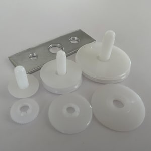Veiligheidsverbindingen Kunststof teddyberen, poppen, pluchen speelgoed - EN71-3 REACH - maten 16 mm, 20 mm, 25 mm, 35 mm, 45 mm, 55 mm en 65 mm - verschillende verpakkingsgrootten
