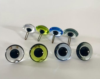 Glasaugen glänzende britische Paare von höchster Qualität, gerade Öse - 6 mm 8 mm 10 mm 12 mm für Künstler Teddybären, Kunstpuppen, Nadelfilzen