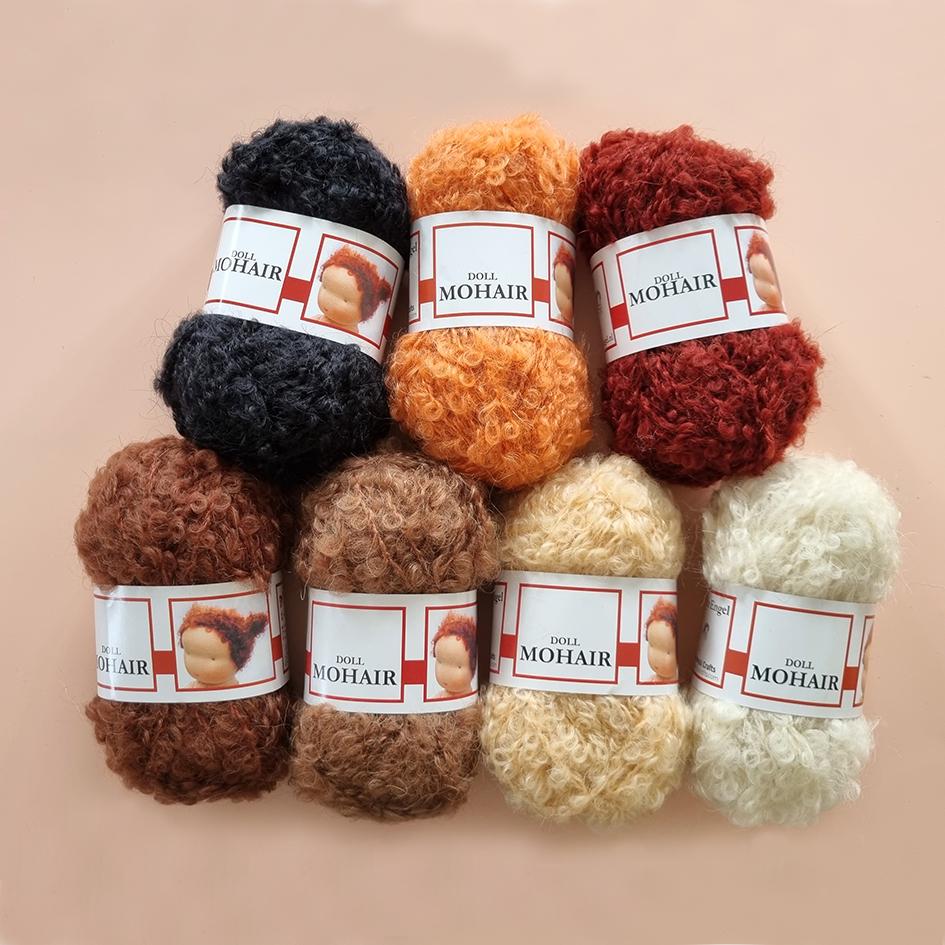 Capelli Per Bambola Unicorno In Angora Mohair &ndash; 6-7 Pollici, 1 Oz, Colori Assortiti, Morbidi, Per Reborn E Artigianato