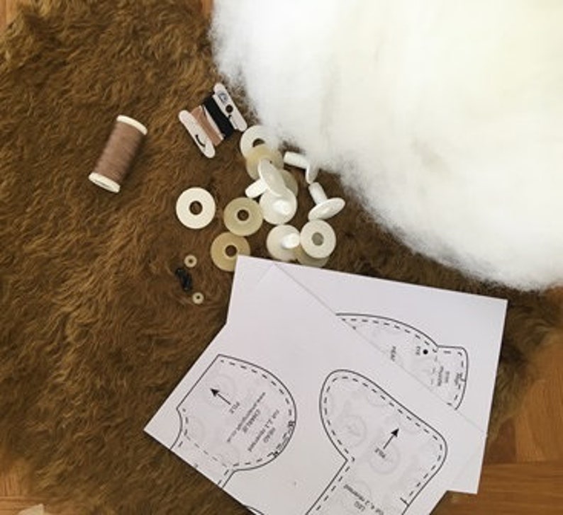 Sewing Mohair Teddy Bear Making for Beginners Charlie Mohair bear Making Kit