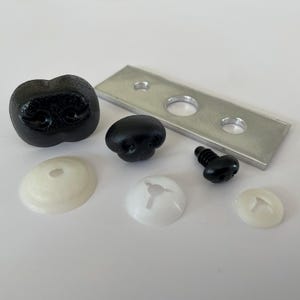 Toy Safety Noses Dog Teddy Bear 8mm, 12mm, 15mm, 18mm, 20mm & 30mm Black EN71-3 REACH cert plastic backs Nose in packs of 1, 5, 10, 20 - 40 image 5