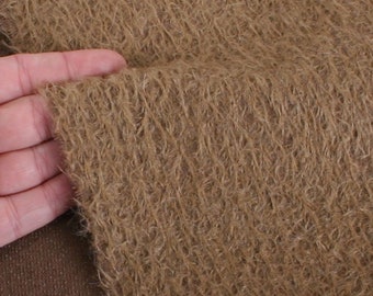 Helmbold Mohair Teddybärenstoff Rehkitz auf braun 12 mm Sparse 1/4 m 1/8 m + 1/6 m Teddybärenherstellung & Vintage Reparaturen