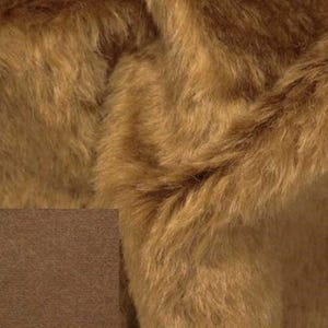 Mohair Teddy Bear Fabric 20mm Sparse for traditional teddy bear making & vintage repairs German Helmbold Amber on Brown 1/4m 1/8m and 1/6m