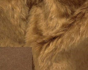 Mohair Teddystoff 20 mm Sparse für traditionelle Teddybär Herstellung & vintage Reparaturen Deutsch Helmbold Bernstein auf Braun 1/4 m 1/8 m und 1/6 m