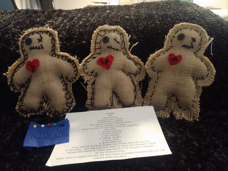 With instructions and pins for your convenience Customize your own Voodoo Doll