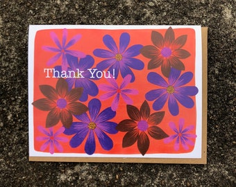 Flower Power "Thank You" Card