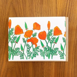 Califonia Poppies Grußkarte