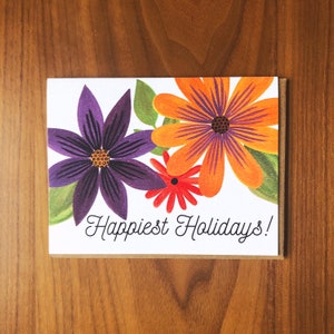 Happiest Holidays Blooms Card
