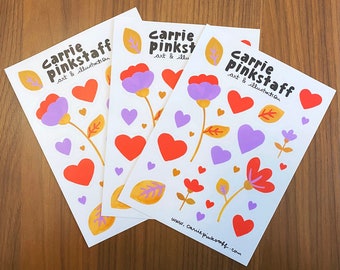 Valentine Sticker Sheet 3-Pack