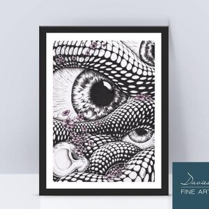 Ich sehe Leben und Tod | Depression Druck, Leben, Tod, Surreal Artwork Print
