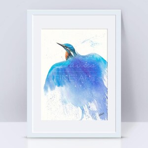 Soar into the sky | Kingfisher Watercolour Painting Print