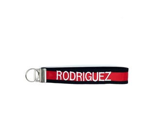 Thin Red Line Firefighter Keychain: Personalized First Responder Gift