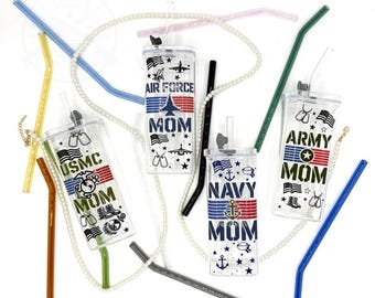 Military Mom Tumbler, Air Force, Army, Navy, USMC Pride Cup
