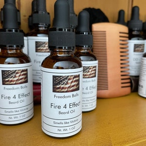 Fire 4 Effect Beard Oil, Beard Care, Retirement Gift