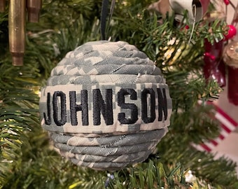 Handcrafted Army ACU Ornament: Personalized Military Keepsake