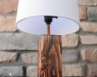 small wooden lamp table