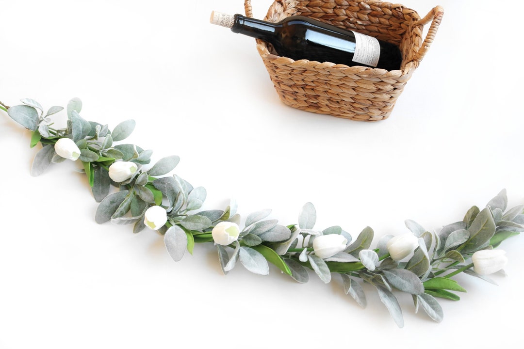 Spring Mantle Garland Year Round Flower Garland Fireplace Mantel Decor