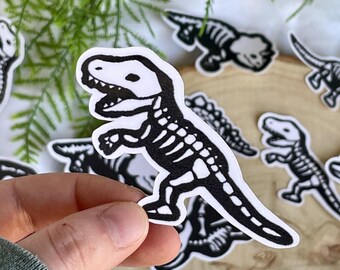 Dino Skellies Fossil Die Cut Vinyl Stickers