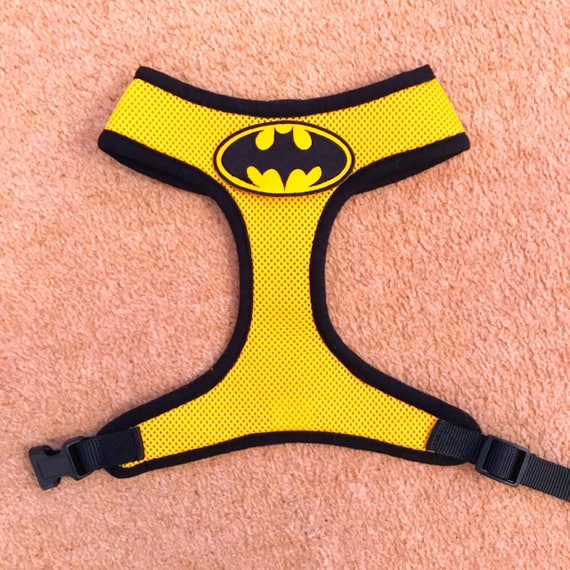 Batman Dog Harness Yellow Etsy