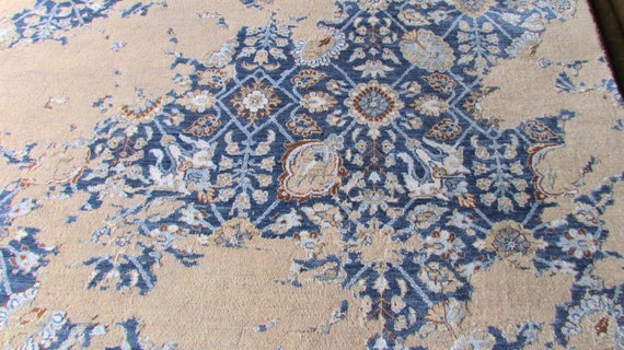 Clearance 40 Topaz Hi Lo Hand Knotted Wool Silk Area Rug Etsy