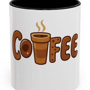 Whimsical Coffee Mug,  Coffee Lovers, Cute Coffee Cup, Novelty Mug, Statement, Vibrant, Colorful