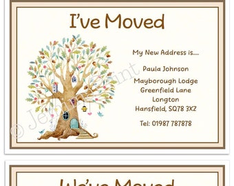 20+ Printed Personalised change of address ,new home, moving house cards with envelopes I've moved, We've moved