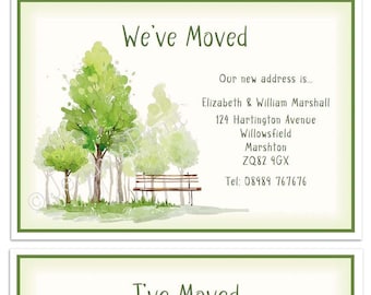 20+ Printed Personalised change of address ,new home, moving house cards with envelopes I've moved, We've moved