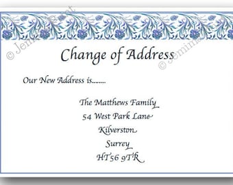 20 Printed Personalised Change Of Address ,new Home, Moving House - View #5