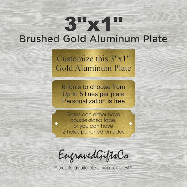 Gold Plaque - Etsy