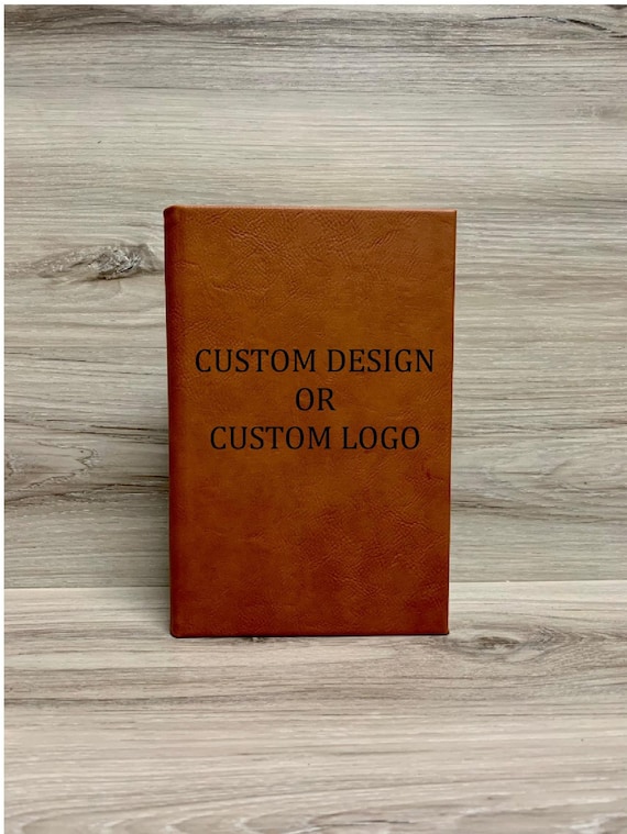 Personalized Leatherette Lined Journal with Logo, Personalized Leatherette Notebook