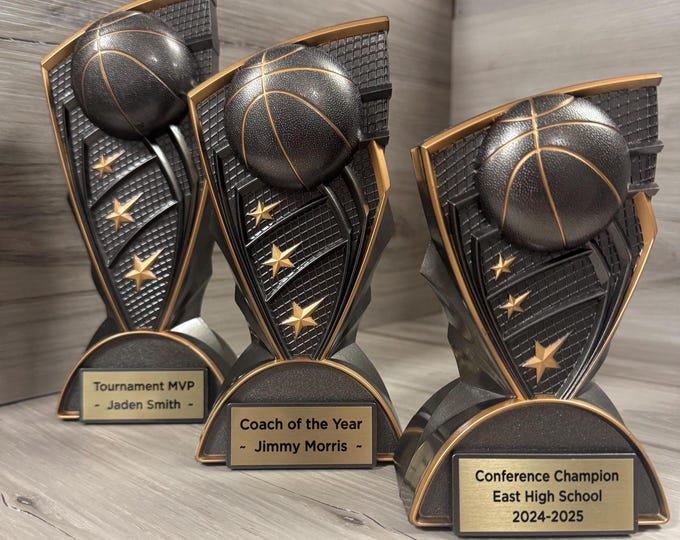 Personalized Basketball Trophy | Custom Engraved Team MVP Award