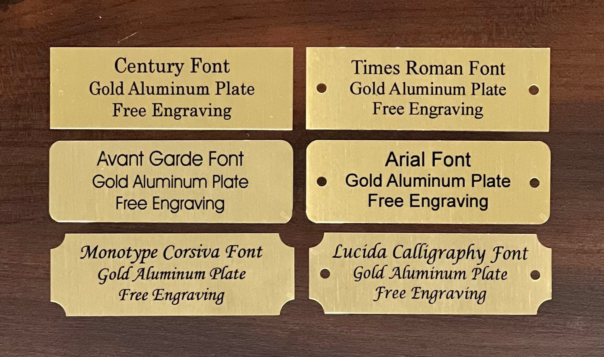 3x1 Gold Aluminum Plate W/ Black Print Custom - Etsy