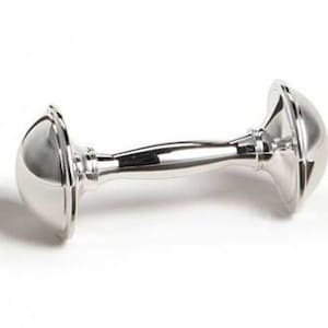 Silver-Plated Baby Dumbbell Rattle