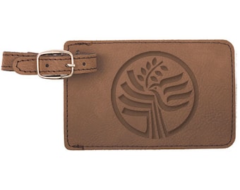 Logo Leather Luggage Tag