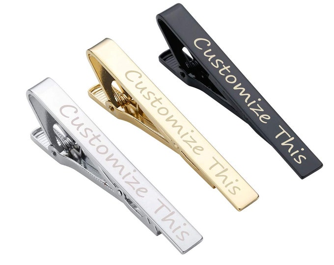 Personalized Custom Stainless Steel Tie Bar Clip