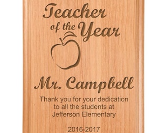 Teacher of the Year Plaque