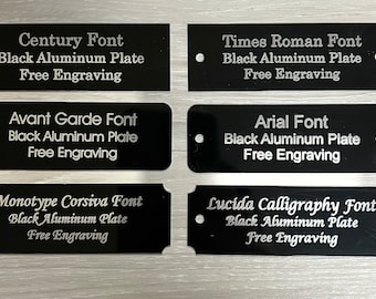 Engraved Metal Plate, Custom Engraved Name Plate, Personalized Aluminum Plaque, Etched Metal Tag, Memorial Label, Urn Plaque - View #7