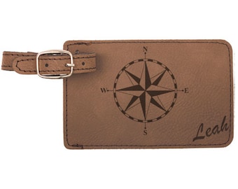 Compass S2 Leather Luggage Tag