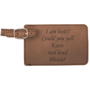 Message Leather Luggage Tag