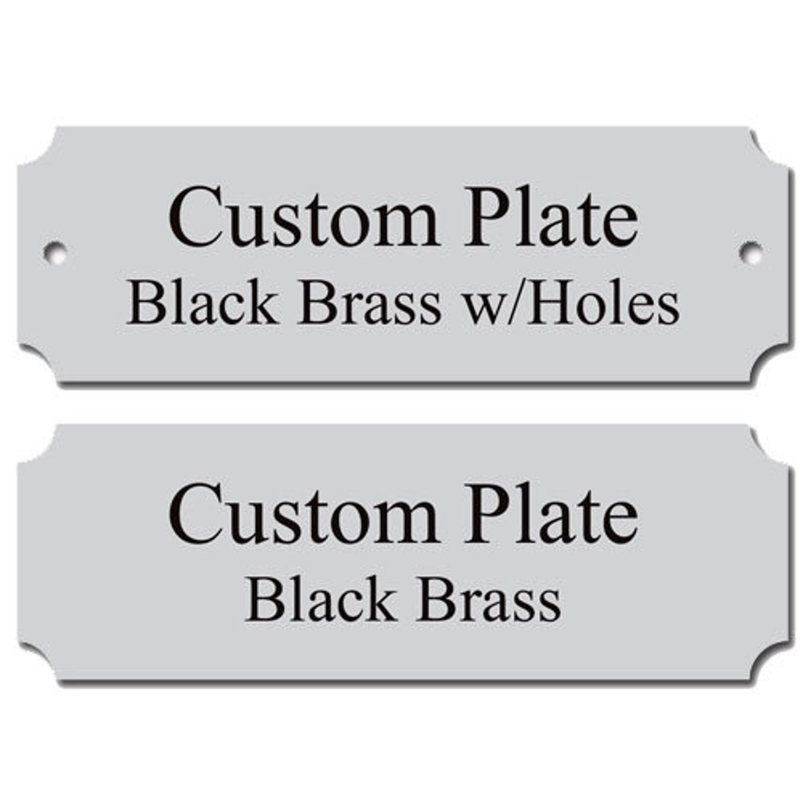 3x1 Silver Aluminum Plate W/ Black Print Custom Etsy
