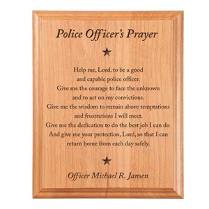 Police Prayer Plaque image 1
