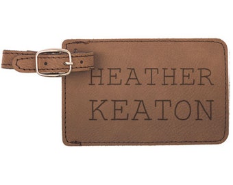 Name S1 Leather Luggage Tag