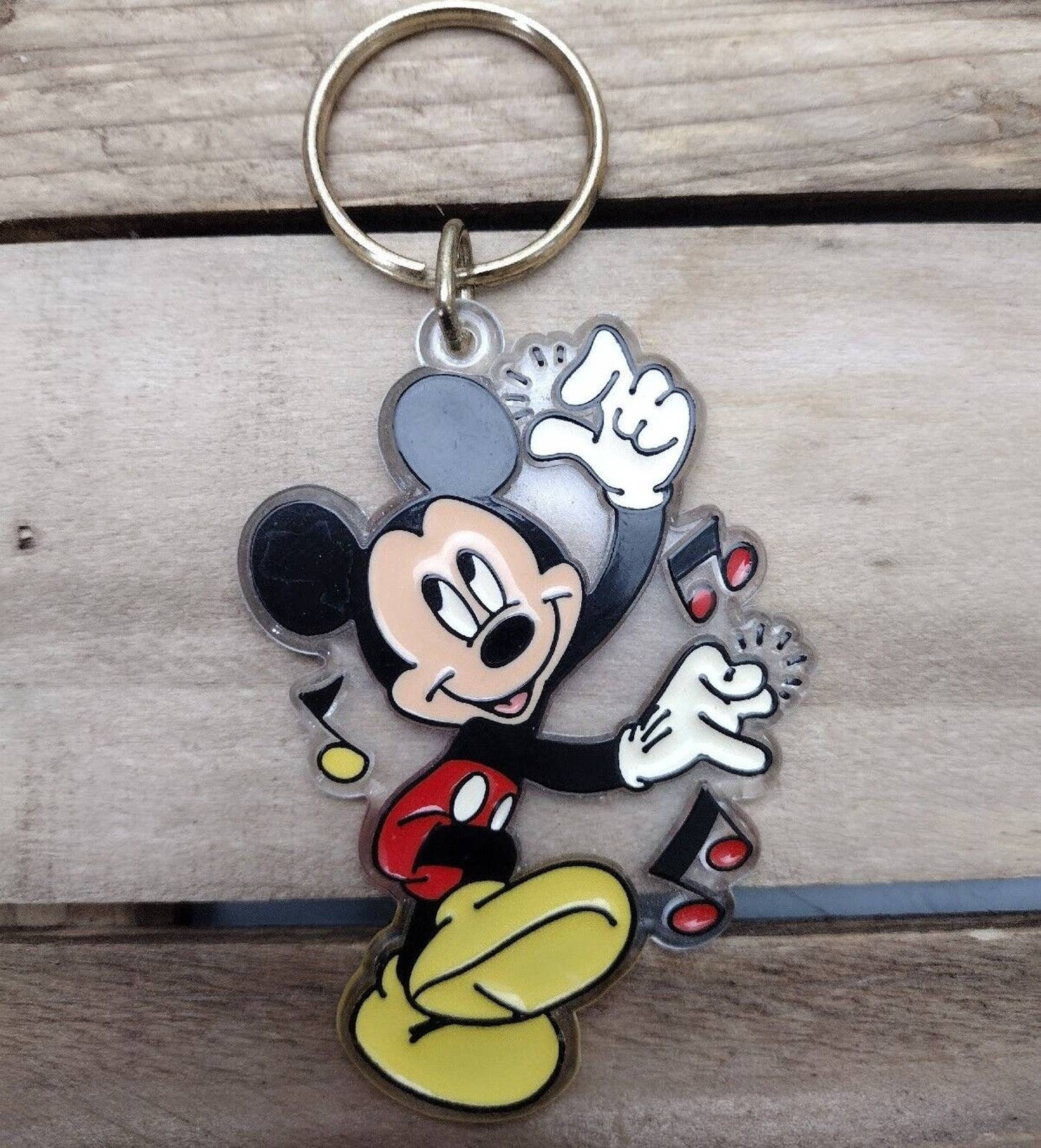 Plasticolor 004124R01 Mickey Mouse Vintage Disney Enamel Keychain , Black