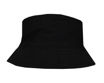 Black Bucket Hat - Etsy UK