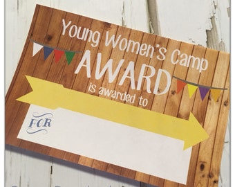 digital yw camp award certificate instant download young etsy