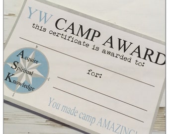 digital yw camp award certificate instant download young etsy