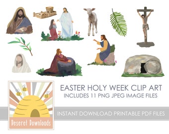 DIGITAL Clip Art Descarga instantánea Pascua religiosa Jesucristo Vida Semana Santa Cordero de Dios Resurrección Expiación Sacramental Crucifixión