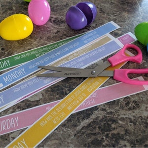 PRINTABLE Countdown EASTER Egg Activity Bible Jesus Last Week Christ ...